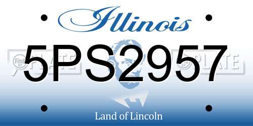 5PS2957 Illinois License Plate