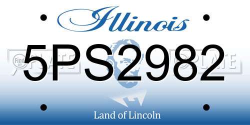 5PS2982 Illinois License Plate