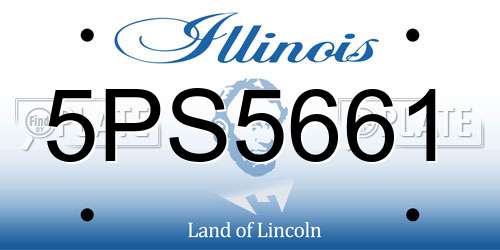 5PS5661 Illinois License Plate
