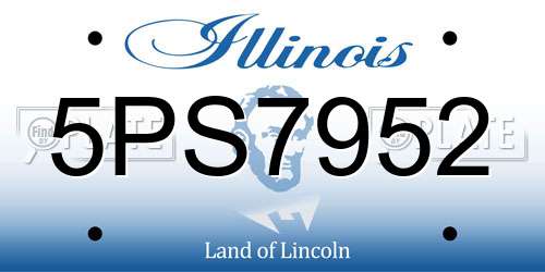 5PS7952 Illinois License Plate