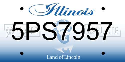 5PS7957 Illinois License Plate