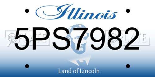 5PS7982 Illinois License Plate