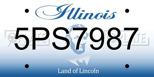 5PS7987 Illinois License Plate