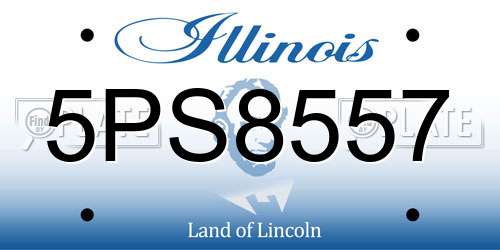 5PS8557 Illinois License Plate