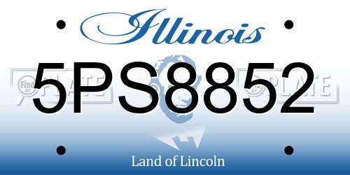 5PS8852 Illinois License Plate