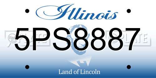 5PS8887 Illinois License Plate