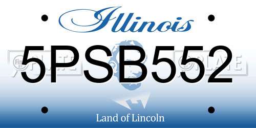 5PSB552 Illinois License Plate