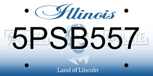 5PSB557 Illinois License Plate