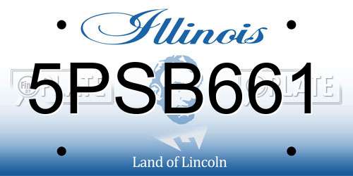 5PSB661 Illinois License Plate