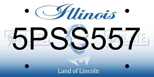 5PSS557 Illinois License Plate
