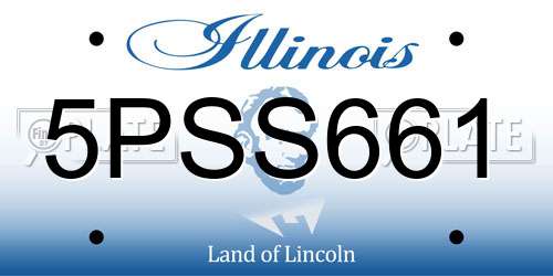 5PSS661 Illinois License Plate