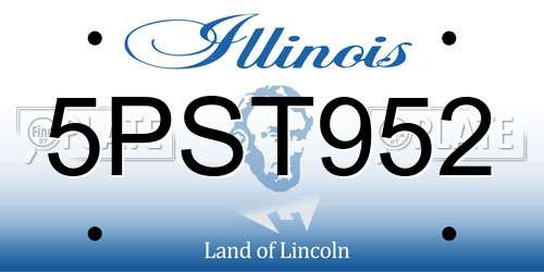 5PST952 Illinois License Plate