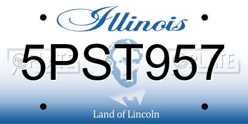 5PST957 Illinois License Plate