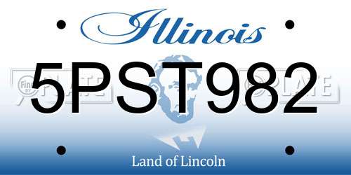 5PST982 Illinois License Plate