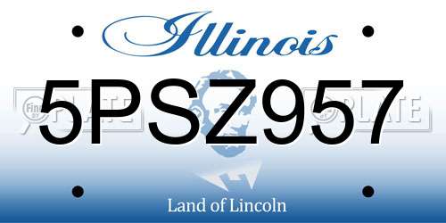 5PSZ957 Illinois License Plate