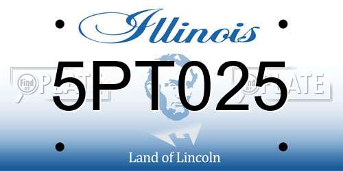 5PT025 Illinois License Plate