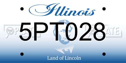 5PT028 Illinois License Plate