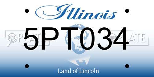 5PT034 Illinois License Plate