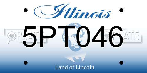 5PT046 Illinois License Plate