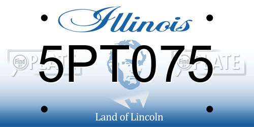 5PT075 Illinois License Plate