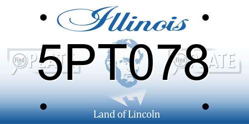 5PT078 Illinois License Plate