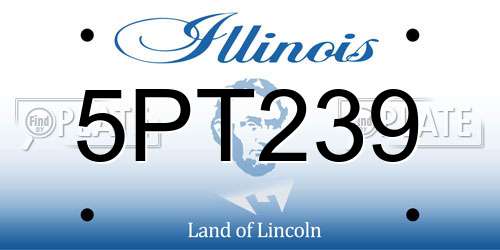 5PT239 Illinois License Plate