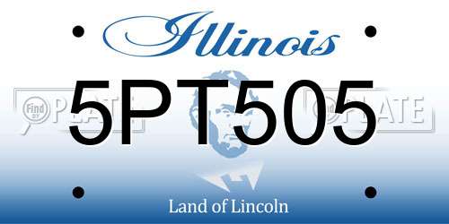 5PT505 Illinois License Plate