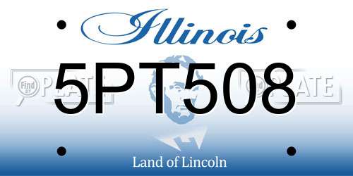 5PT508 Illinois License Plate