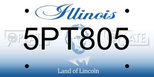 5PT805 Illinois License Plate