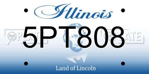 5PT808 Illinois License Plate