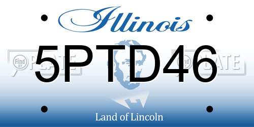 5PTD46 Illinois License Plate