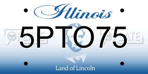 5PTO75 Illinois License Plate