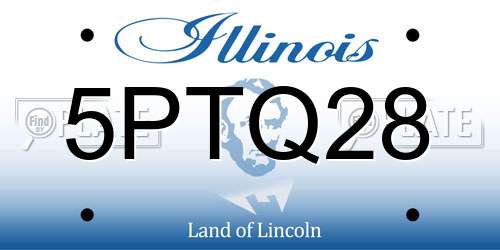 5PTQ28 Illinois License Plate