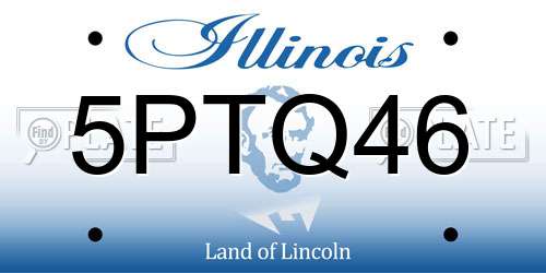 5PTQ46 Illinois License Plate