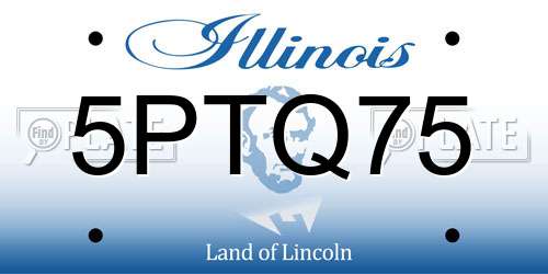5PTQ75 Illinois License Plate
