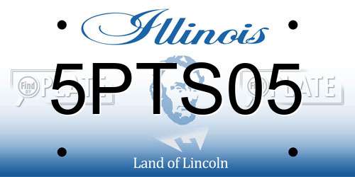 5PTS05 Illinois License Plate