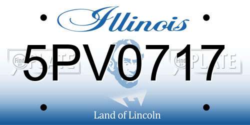 5PV0717 Illinois License Plate