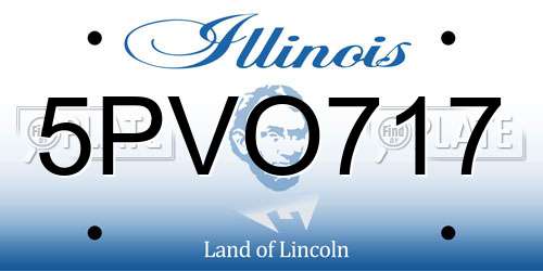 5PVO717 Illinois License Plate