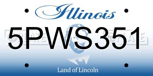 5PWS351 Illinois License Plate