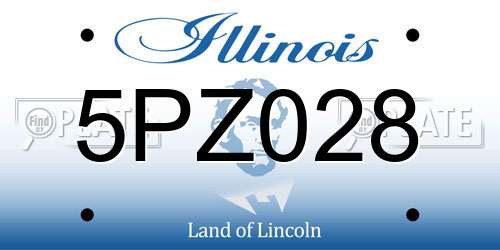 5PZ028 Illinois License Plate