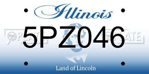 5PZ046 Illinois License Plate