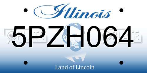 5PZH064 Illinois License Plate