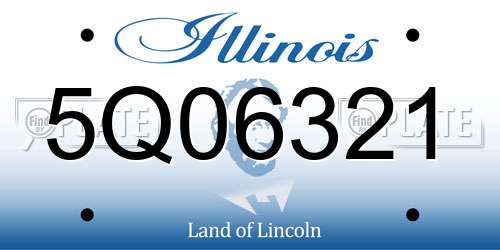 5Q06321 Illinois License Plate