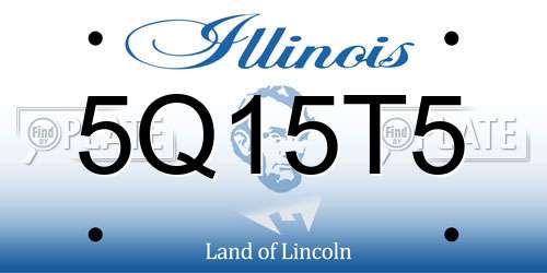 5Q15T5 Illinois License Plate