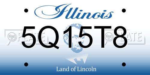 5Q15T8 Illinois License Plate