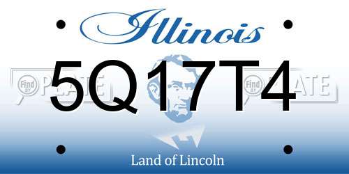 5Q17T4 Illinois License Plate
