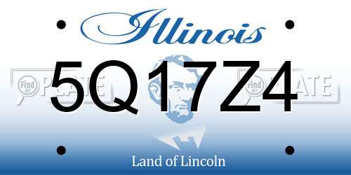5Q17Z4 Illinois License Plate