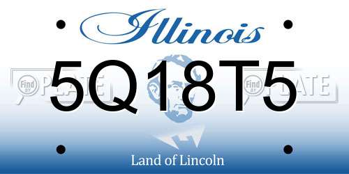 5Q18T5 Illinois License Plate