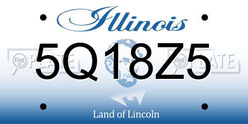 5Q18Z5 Illinois License Plate