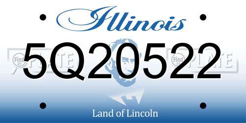 5Q20522 Illinois License Plate